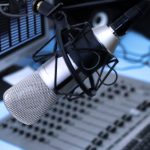 In radio studio